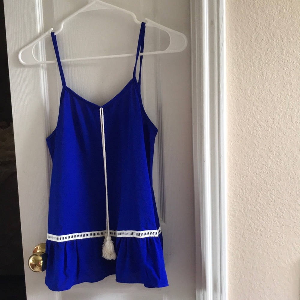 Royal Blue Tassel Top